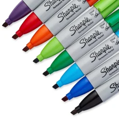 Sharpie Tank Permanent Marker, Chisel Tip, Assorted, 8/Pack (38250PP)