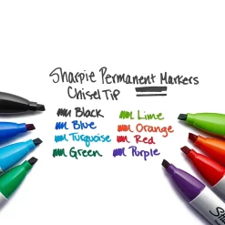 Sharpie Tank Permanent Marker, Chisel Tip, Assorted, 8/Pack (38250PP)