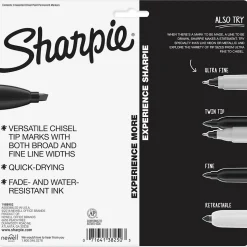 Sharpie Tank Permanent Marker, Chisel Tip, Assorted, 8/Pack (38250PP)