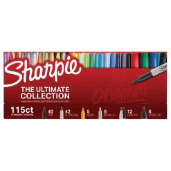 Sharpie The Ultimate Collection Permanent Markers, Assorted Tips, Assorted Colors, 115/Pack (1983255)