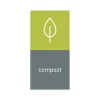 simplehuman Compost Magnetic Sorting Label, 8" x 4", Green/Gray, 2/Pack (KT1176)