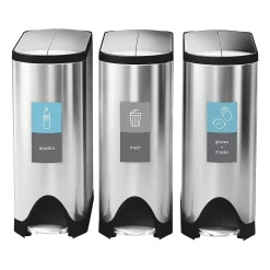 simplehuman Glass Magnetic Sorting Label, 8" x 4", Blue/Gray, 2/Pack (KT1175)