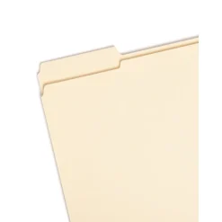 Smead 100% File Folder, Reinforced 1/3-Cut Tab, Letter Size, Manila, 100/Box (10347)