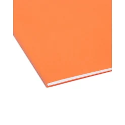 Smead Adjustable Tab Recycled Hanging File Folder, 5-Tab, Letter Size, Orange, 25/Box (64065)