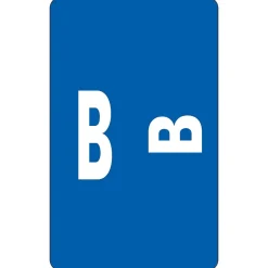 Smead® Alpha-Z Color-Coded Second Letter "B" Labels, 10 Labels Per Sheet, Dark Blue, 1"H x 1 5/8"W, 100 Labels/Pk