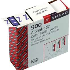 Smead BCCR Labels File Folder Label, Z, Lavender, 500 Labels/Pack (67096)