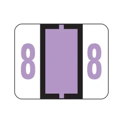 Smead BCCRN Color Coded Numeric Labels, 8, Lavender, 500/Roll (67378)