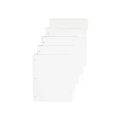 Smead Blank Dividers, 5-Tab, White, 20 Sets/Box (89415)