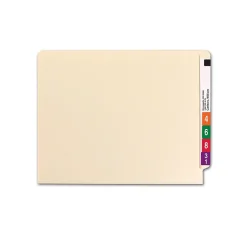 Smead End-Tab File Folders, Reinforced Straight-Cut Tab, 1-1/2" Expansion, Letter Size, Manila, 50/Box (24275)