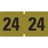 Smead ETYJ 24 Color-Coded Year Label, 0.75" x 1.5", Gold, 500 Labels/Roll (68324)
