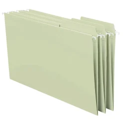 Smead FasTab Hanging File Folders, 1/3 Cut, Legal Size, Moss, 20/Box (64083)