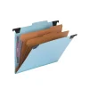 Smead FasTab Heavy Duty Hanging File Folder, 2/5 Cut Tab, Letter size, Blue (65115)