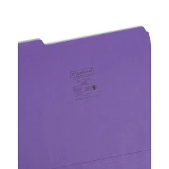 Smead File Folder, 1/3-Cut Tab, Letter Size, Purple, 100/Box (13043)