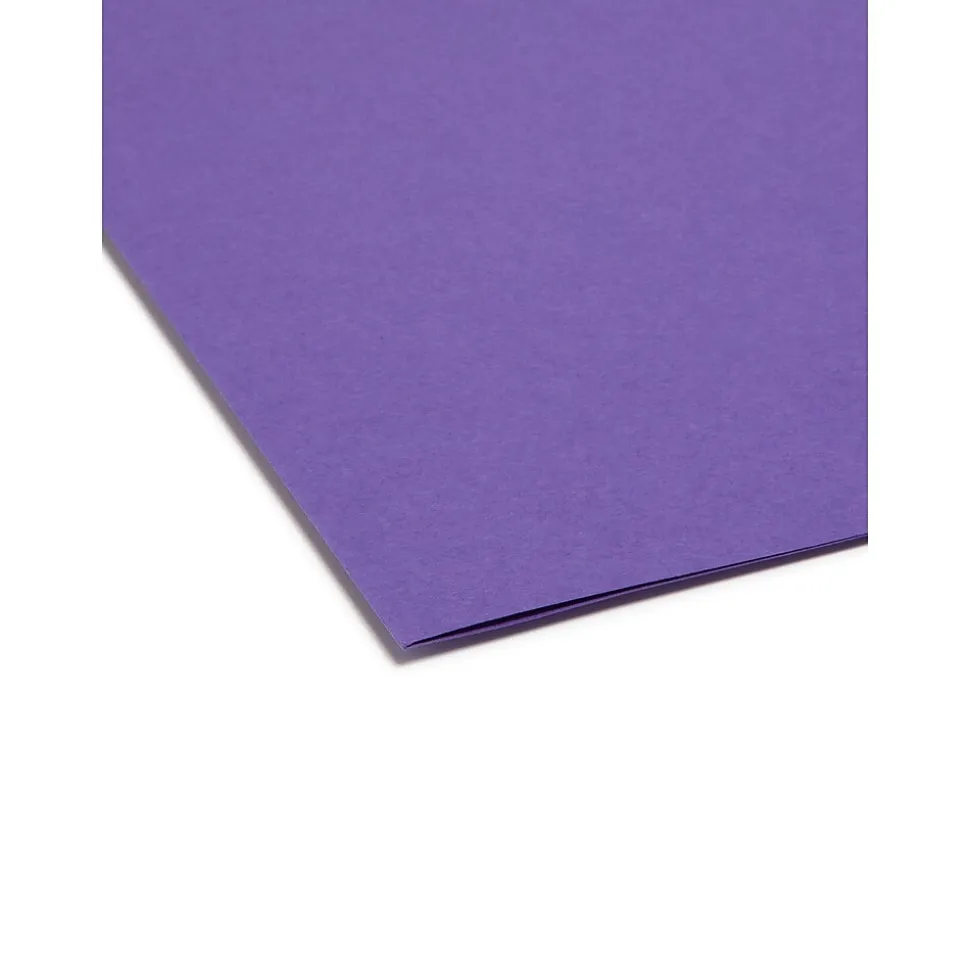Smead File Folder, 1/3-Cut Tab, Letter Size, Purple, 100/Box (13043)