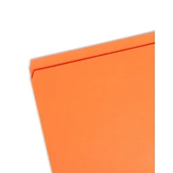 Smead File Folder, Reinforced Straight-Cut Tab, Legal Size, Orange, 100 per Box (17510)