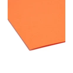 Smead File Folder, Reinforced Straight-Cut Tab, Legal Size, Orange, 100 per Box (17510)