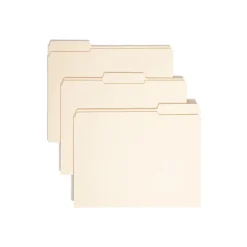 Smead File Folder, Reinforced 1/3-Cut Tab, 1-1/2" Expansion, Letter Size, Manila, 50/Box (10405)