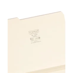 Smead File Folder, Reinforced 1/3-Cut Tab, 1-1/2