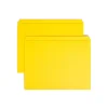 Smead File Folder, Reinforced Straight-Cut Tab, Letter Size, Yellow, 100 per Box (12910)