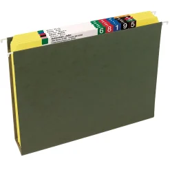 Smead File Folder, Reinforced Straight-Cut Tab, Letter Size, Yellow, 100 per Box (12910)