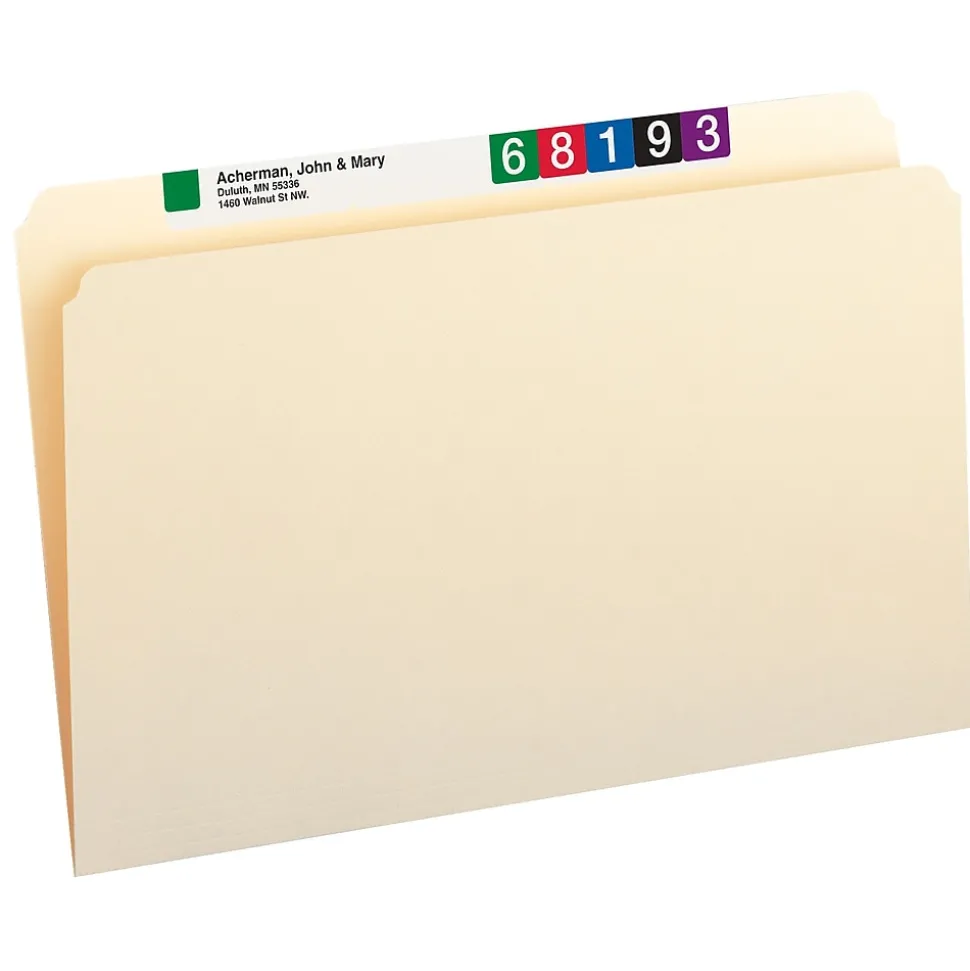 Smead File Folder, Straight-Cut, Legal Size, Manila, 100/Bx (15300)