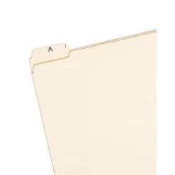 Smead File Folders, A-Z Index, Reinforced 1/5-Cut Tab, Letter Size, Manila, 25/Set (11777)