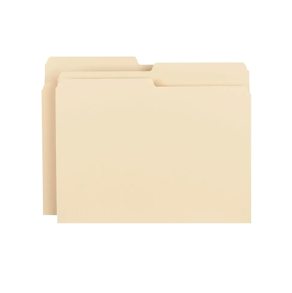 Smead File Folders, 1/2-Cut Tab, Letter Size, Manila, 100/Bx (10320)