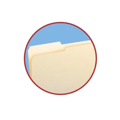 Smead File Folders, 1/2-Cut Tab, Letter Size, Manila, 100/Bx (10320)