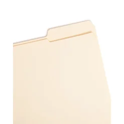 Smead File Folders, Reinforced 1/3-Cut Tab Right Position, Letter Size, Manila, 100/Box (10337)