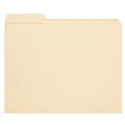 Smead File Folders, Reinforced 1/3-Cut Tab, Letter Size, Manila, 100/Box (10335)