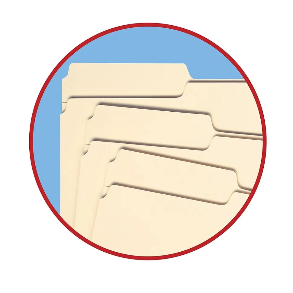 Smead File Folders, Reinforced 1/3-Cut Tab, Letter Size, Manila, 100/Box (10335)