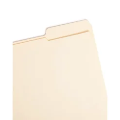 Smead File Folders, Reinforced 1/3-Cut Tab Right Position, Letter Size, Manila, 100/Box (10337)