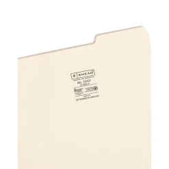 Smead File Folders, Reinforced 1/3-Cut Tab Right Position, Letter Size, Manila, 100/Box (10337)