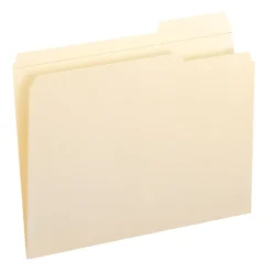 Smead File Folders, Reinforced 1/3-Cut Tab Right Position, Letter Size, Manila, 100/Box (10337)
