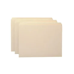 Smead File Folders, Straight-Cut Tab, Letter Size, Manila, 100/Box (10300)
