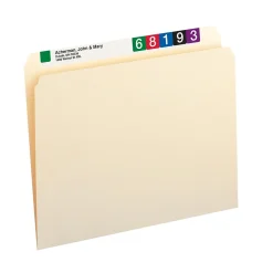 Smead File Folders, Straight-Cut Tab, Letter Size, Manila, 100/Box (10300)