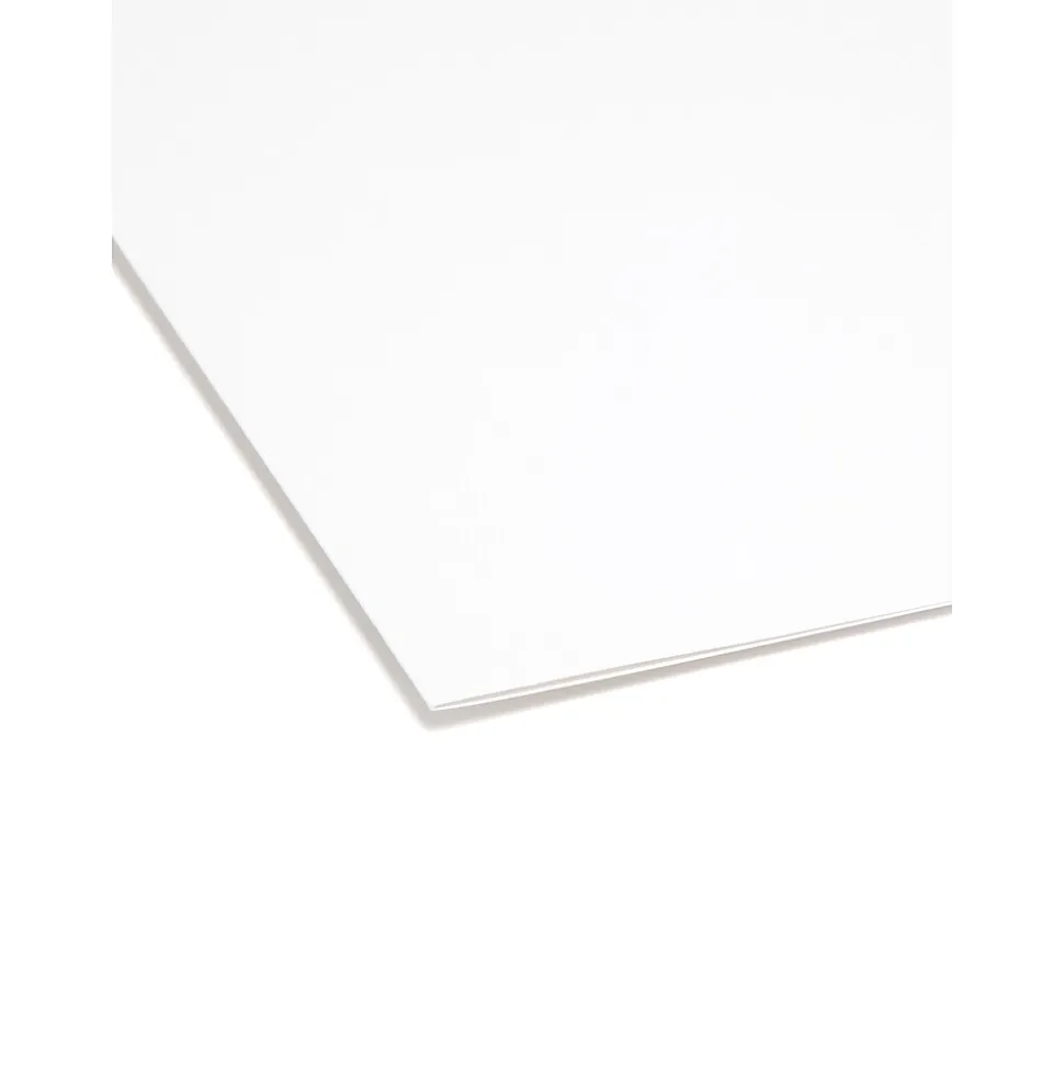 Smead File Folders, 1-Tab, Letter Size, White, 100/Box (12810)
