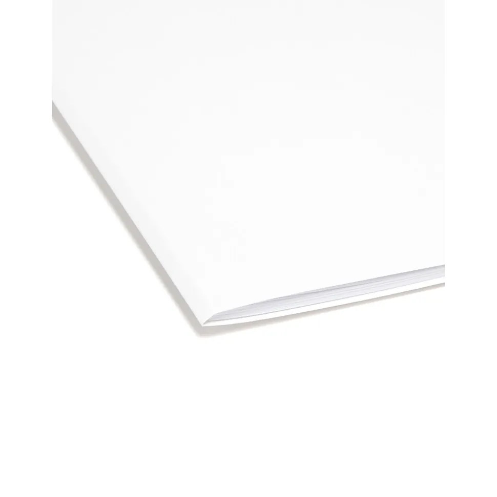 Smead File Folders, 1-Tab, Letter Size, White, 100/Box (12810)