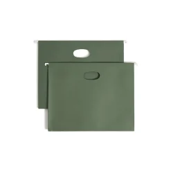Smead Hanging File Folders, 3 1/2" Expansion, Letter Size, Standard Green, 10/Box (64220)