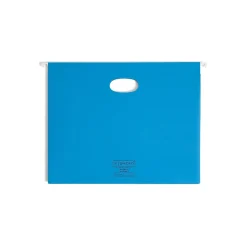 Smead Hanging File Folders, 1/5-Cut Adjustable Tab, Letter Size, 3" Expansion, Sky Blue, 25/Box (64270)