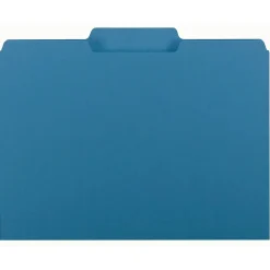 Smead Interior File Folder, 3 Tab, Letter Size, Sky Blue, 100/BX (10287)