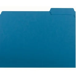 Smead Interior File Folder, 3 Tab, Letter Size, Sky Blue, 100/BX (10287)