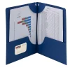 Smead Lockit 2-Pocket Presentation Folders, Dark Blue, 25/Box (87982)