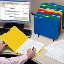 Smead Poly File Folder, 1/3-Cut- Tab Letter Size, Assorted Colors, 24/Box (10500)