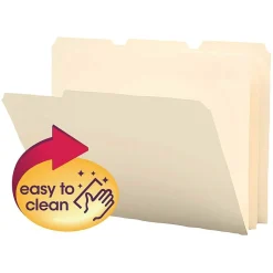 Smead Poly File Folder, 1/3-Cut Tab, Letter Size, Manila, 12 per Pack (10510)