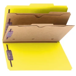 Smead Pressboard Classification File Folder w/Wallet Divider and SafeSHIELD Fasteners, 2
