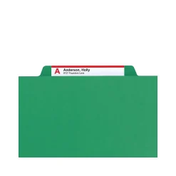 Smead Pressboard File Folders, 1/3-Cut Tab, 1