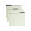 Smead Pressboard File Folder, 1/3-Cut Tab Flat Metal, 1" Expansion, Letter Size, Gray/Green, 25 per Box (13430)