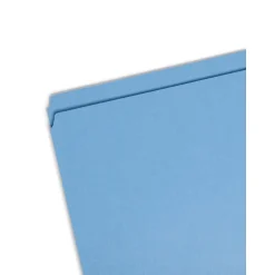 Smead Reinforced File Folder, Straight Cut, Legal Size, Blue, 100/Box (17010)