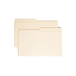Smead Reinforced File Folder, 2 Tab, Legal Size, Manila, 100/Box (15326)